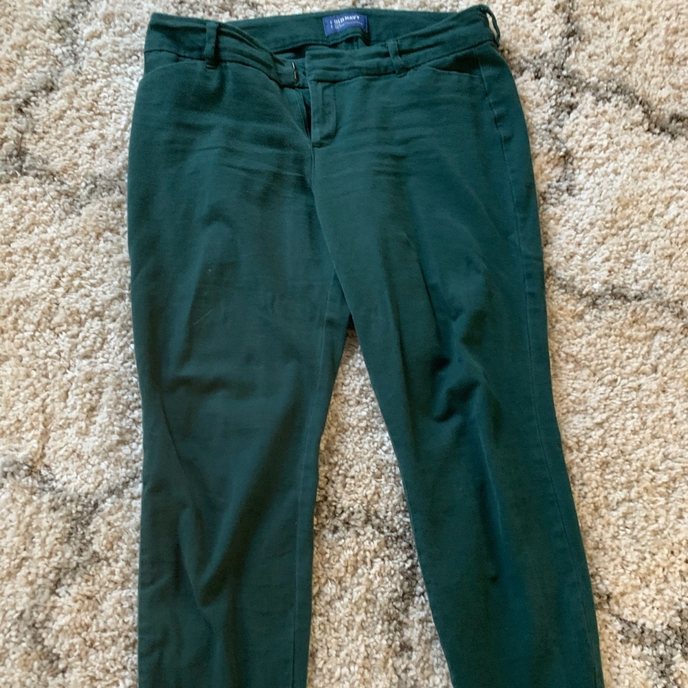 OLD NAVY PIXIE ANKLE PANTS SZ 6 GREEN